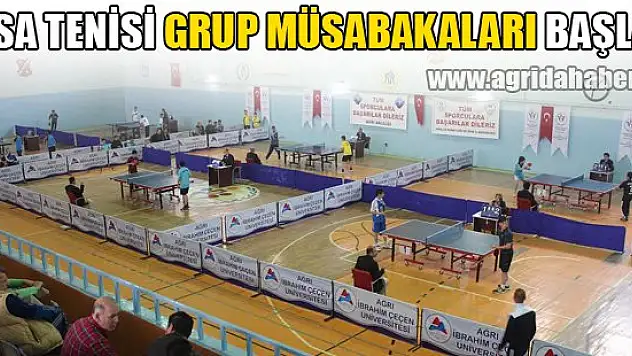 Masa Tenisi Grup Müsabakaları Başladı