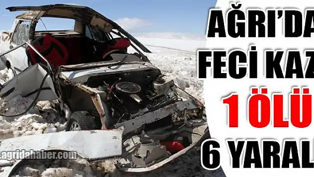 Ağrı'da trafik kazası: 1 ölü, 6 yaralı