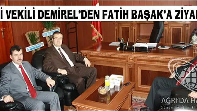 AĞRI VALİ VEKİLİ DEMİREL DEN YENİ MİLLİ EĞİTİM MÜDÜRÜ BAŞAK A ZİYARET