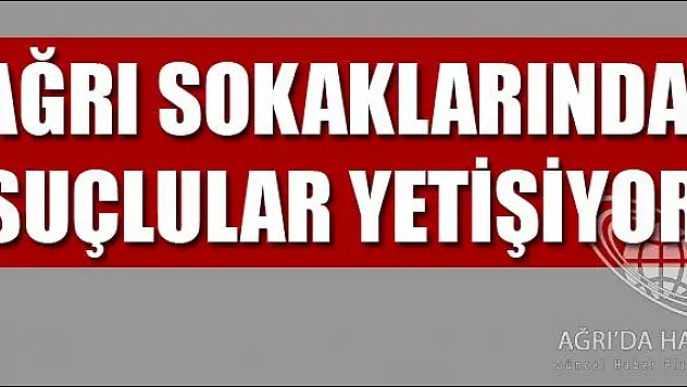 AĞRI SOKAKLARINDA SUÇLULAR YETİŞİYOR