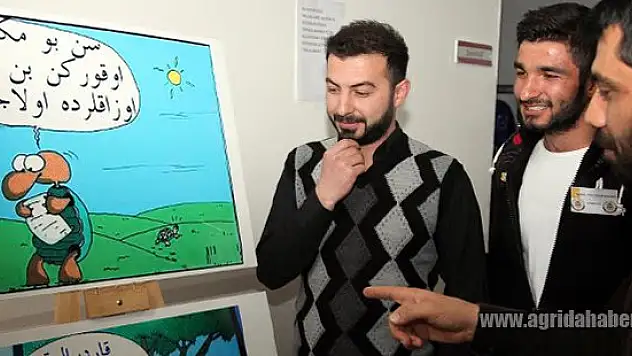 Ağrı'da Osmanlıca Karikatür Sergisi Açıldı