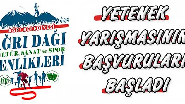 YETENEK YARIŞMASININ BAŞVURULAR BAŞLADI