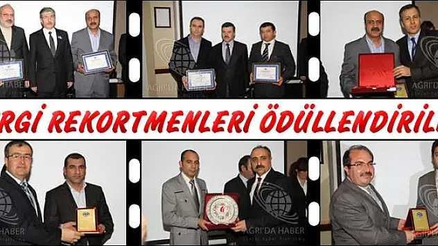 AĞRI DA VERGİ REKORTMENLERİNE PLAKET VE TEŞEKKÜR BELGESİ VERİLDİ