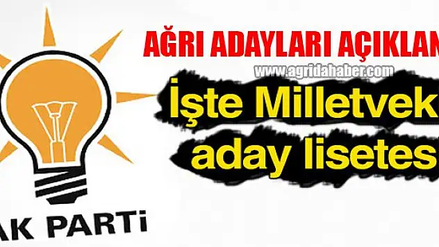 AK Parti Milletvekili Aday Listesini Açıkladı!