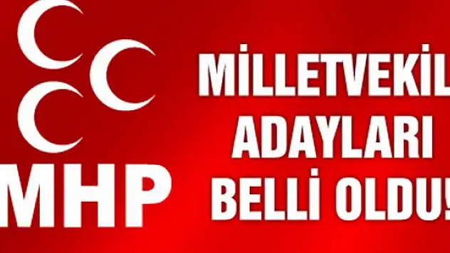MHP'nin Aday Listesi Belli Oldu