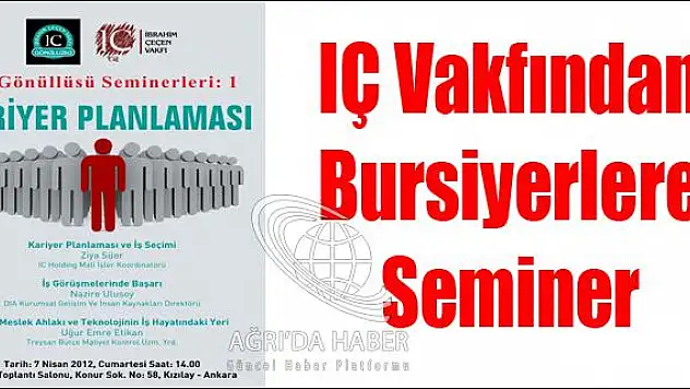 IC Vakfı Kariyer Planlaması Semineri Düzenliyor