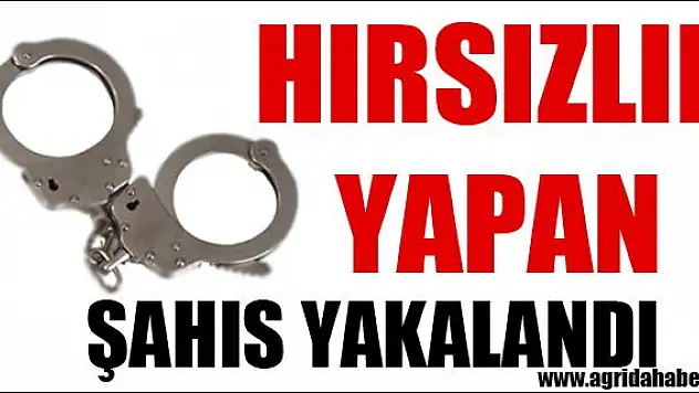 HIRSIZLIK YAPAN ŞAHIS YAKALANDI