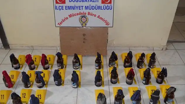 Ağrı'da 52 molotofkokteyli ele geçirildi
