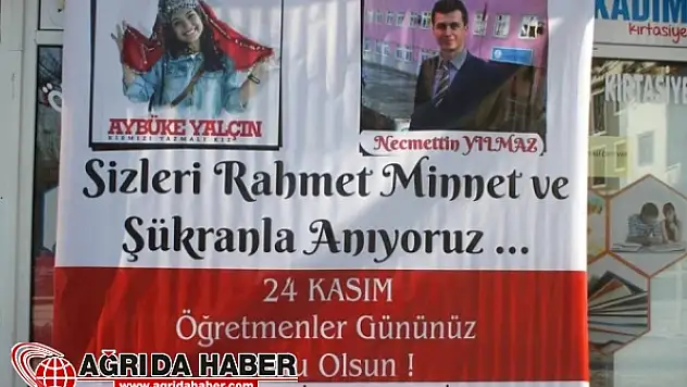 Ağrı Taşlıçay'da Şehit Öğretmenler Unutulmadı