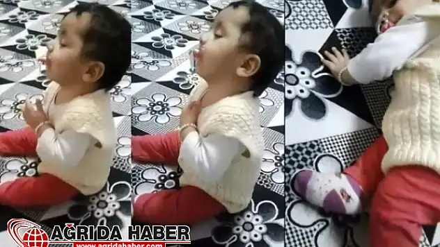 Ağrı'da Kendi Kendini Uyutan Bebek Sosyal Medya Fenomeni Oldu