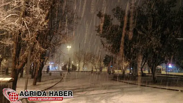 Ağrı'ya 2018 Yılının İlk Karı yağdı