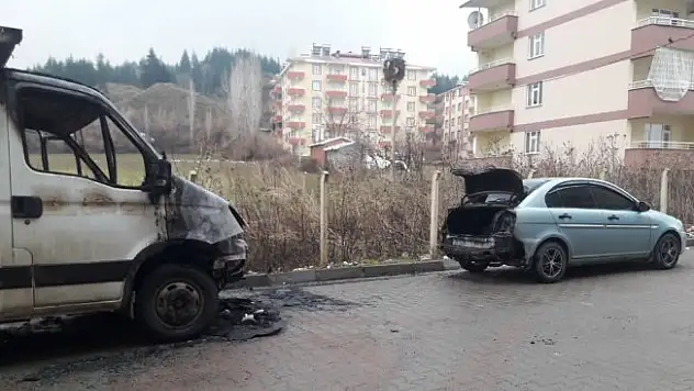Bingöl'de iki araç yandı