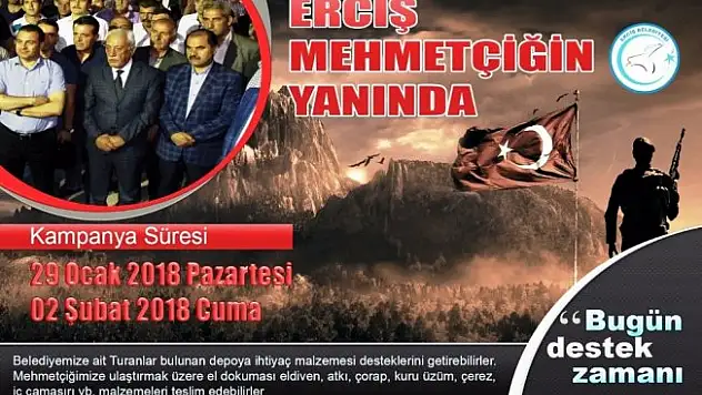 Erciş Mehmetçiğin yanında