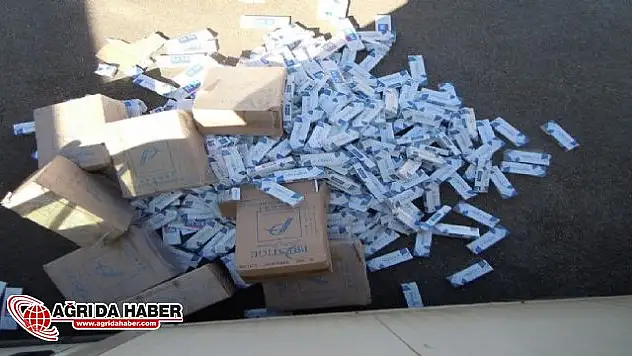 Erzurum'da 11 bin 500 paket kaçak sigara ele geçirildi