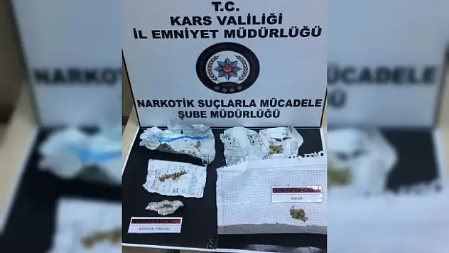 Kars'ta uyuşturucu madde ele geçirildi