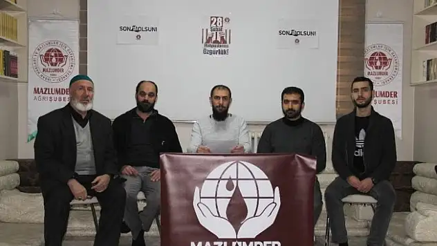 MAZLUMDER Ağrı Şubesi'nden 28 Şubat proestosu