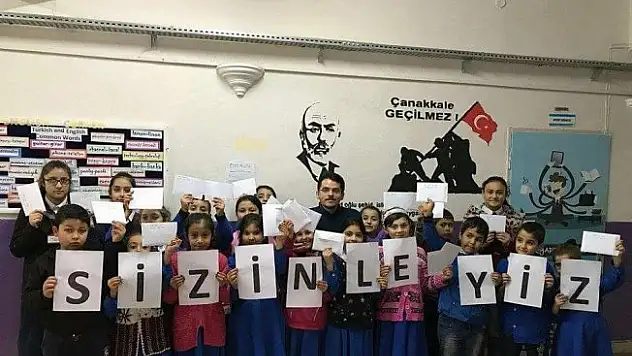 Afrin'de görev yapan Mehmetçiklerden öğrencilere mektup