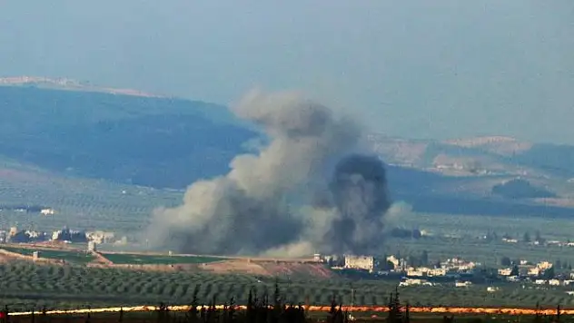 Afrin'in Cinderes kasabasına yoğun hava bombardımanı