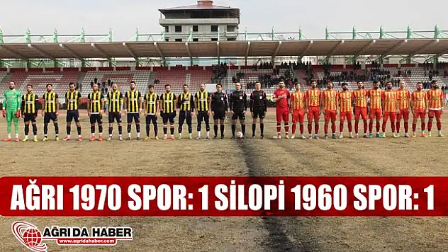 Ağrı 1970 Spor Şampiyonluk yolunda bir yara daha aldı