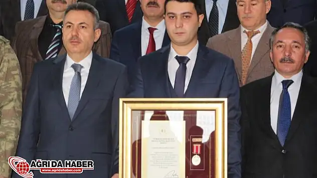 Ağrı'da 15 Temmuz Gazisine Devlet Övünç Madalyası verildi