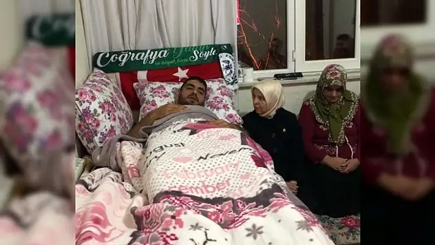 AK Parti Milletvekili Erdoğan'dan gazi Çetin'e ziyaret