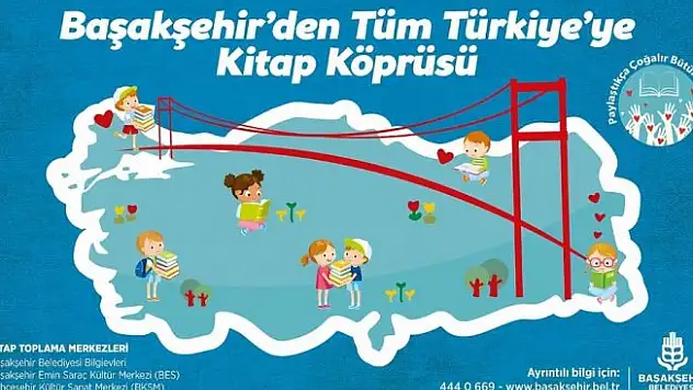 Başakşehir'e tüm Türkiye'den kitap köprüsü