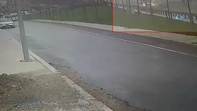 Batışehir bağlantı yolunda feci kaza kamerada