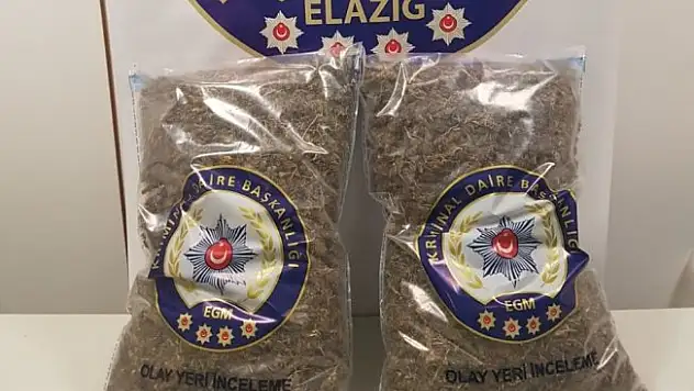 Elazığ'da Narkotik Operasyonu: 6 kilo 250 gram Esrar ele geçirildi