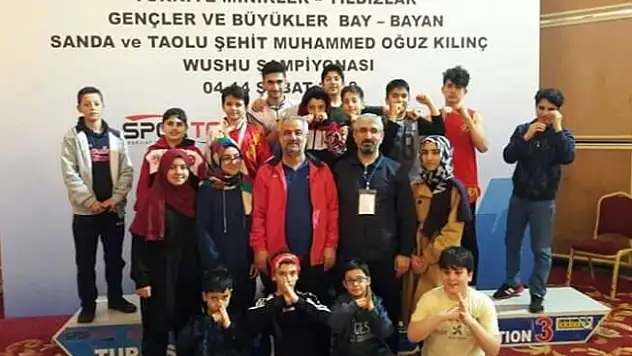 Malatyalı sporcular Wushu şampiyonasından dereceyle döndü