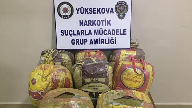 Yüksekova'da 95 kilo esrar ele geçirildi