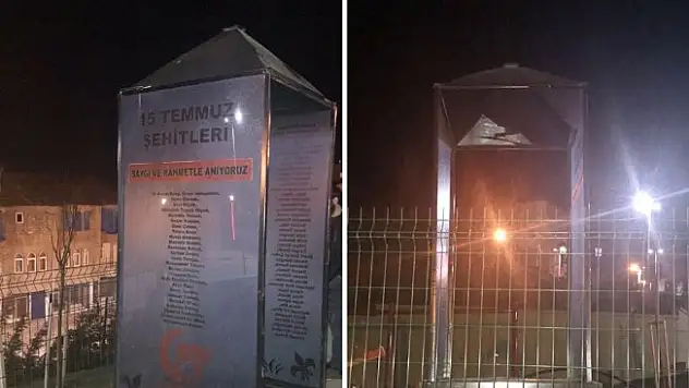 15 Temmuz Şehitler Anıtı'na çirkin saldırı