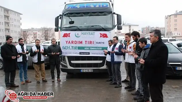 Ağrı'da Suriye'ye Yardım TIR'ı