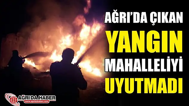 Ağrı'da yangın! Ev cayır cayır yandı