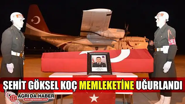 Ağrı Şehit Jandarma Uzman Çavuş Göksel Koç'u Törenle Uğurladı