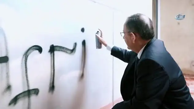 Bakan grafiti yaptı: Türk askerinin merhameti