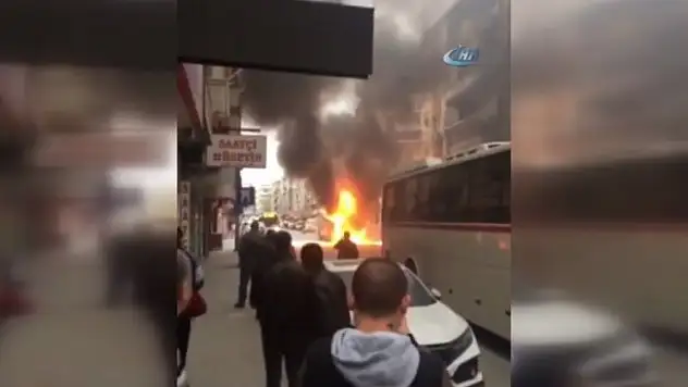 Bir anda ateş topuna döndü: Faciadan dönüldü
