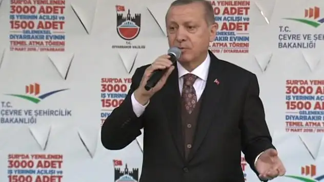 Erdoğan Sur'da temel atma törenine katıldı