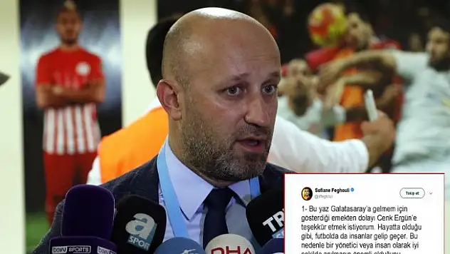 Feghouli'den Cenk Ergün'e veda