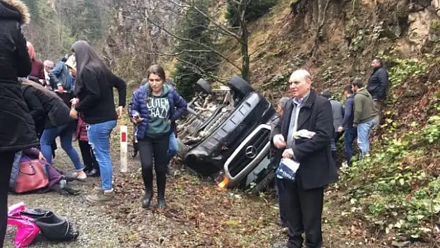 Giresun'da yolcu minibüsü kaza yaptı: 16 yaralı