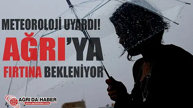Meteoroloji Uyardı! Ağrı'ya Fırtına Geliyor!