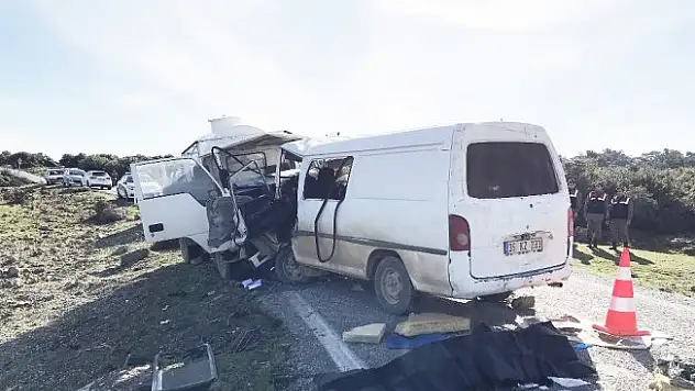 Minibüsle kamyonet çarpıştı: 1 ölü, 9 yaralı