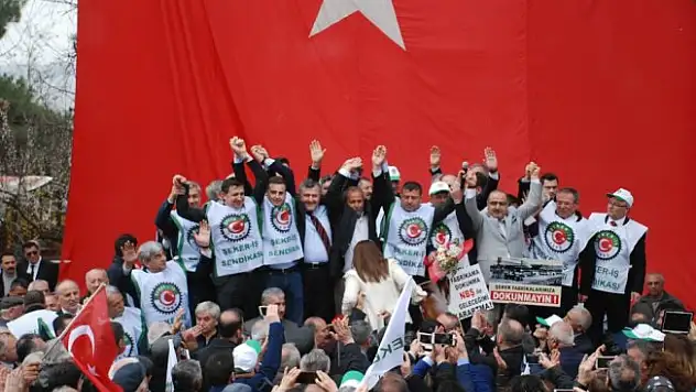 Şeker fabrikasının özelleştirilmesine protesto
