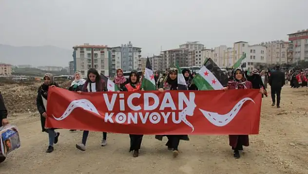 Vicdan Konvoyu Hatay'a ulaştı