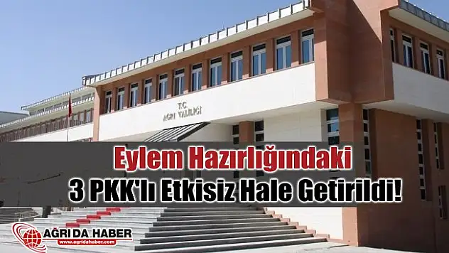 Ağrı'da Eylem Hazırlığındaki 3 PKK'lı Hava Saldırısında öldürüldü