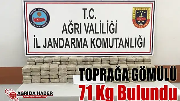 Ağrı'da Toprağa gömülü 71kilo 400 gr Eroin bulundu