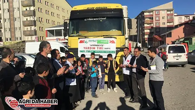 Ağrı Hayrat Yardım Derneğinden Suriye'ye Yardım