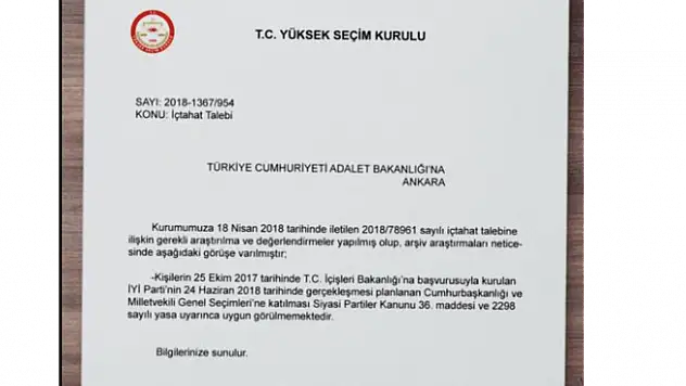 İYİ Parti Seçime Girecek mi? YSK'nın İYİ Parti Hamlesi