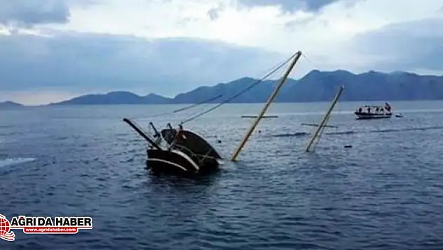 Muğlada Tekne Suya Battı