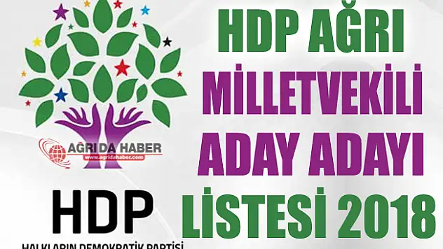 Ağrı HDP Milletvekili Aday Adayları Listesi 2018