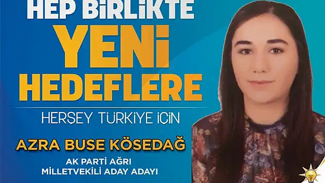 Azra Buse KÖSEDAĞ Ak Parti Ağrı Milletvekilliği Aday Adaylığını Açıkladı!